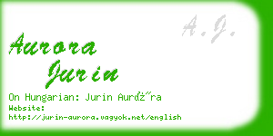 aurora jurin business card